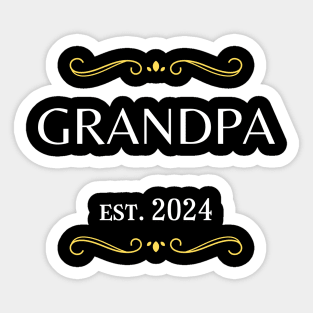 grandpa to be - grandpa est 2024 Sticker